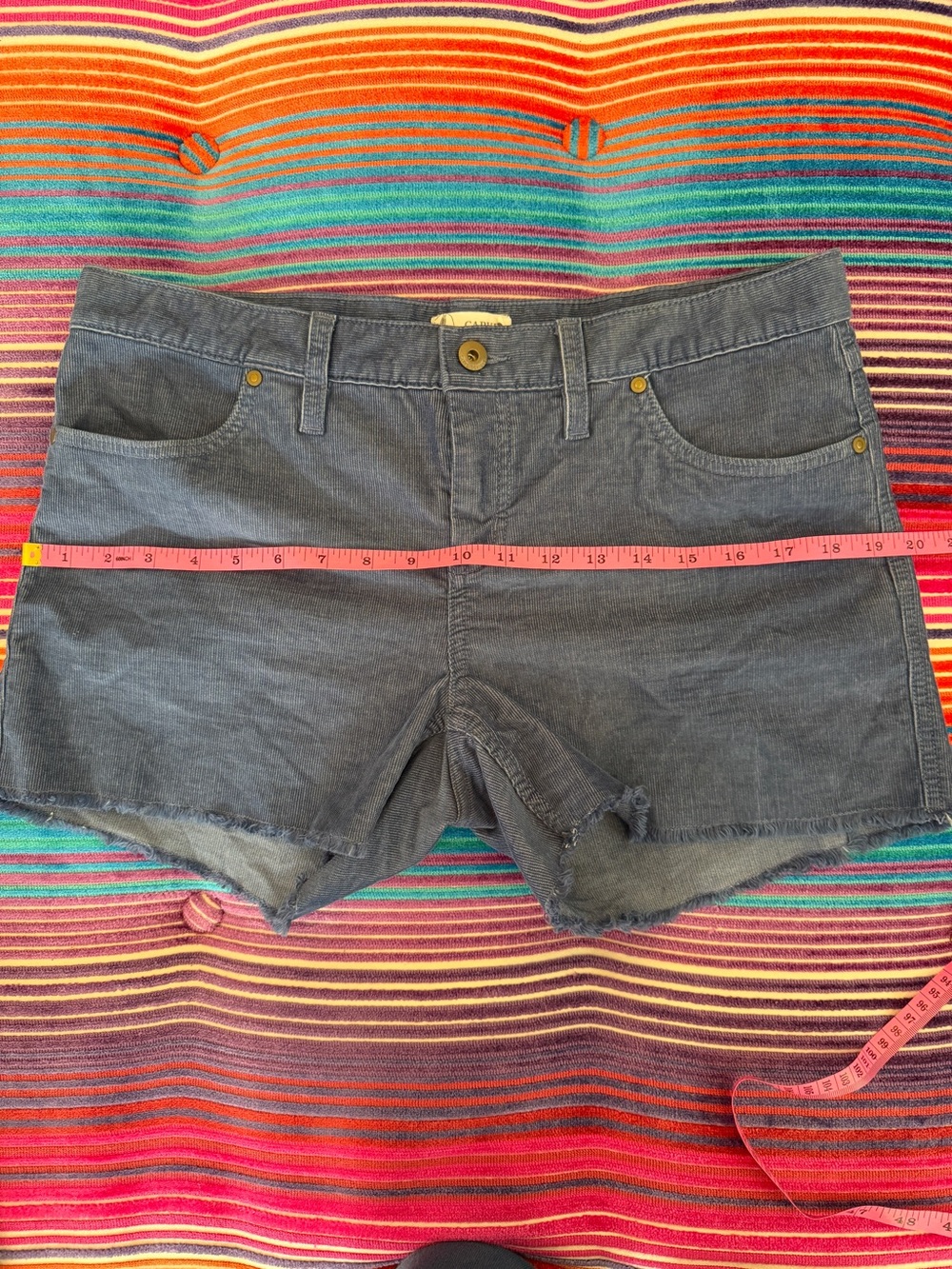 Carve Designs Oahu 4" Corduroy Shorts Size 8 Pacifica Blue Excellent Condition - Picture 8 of 11